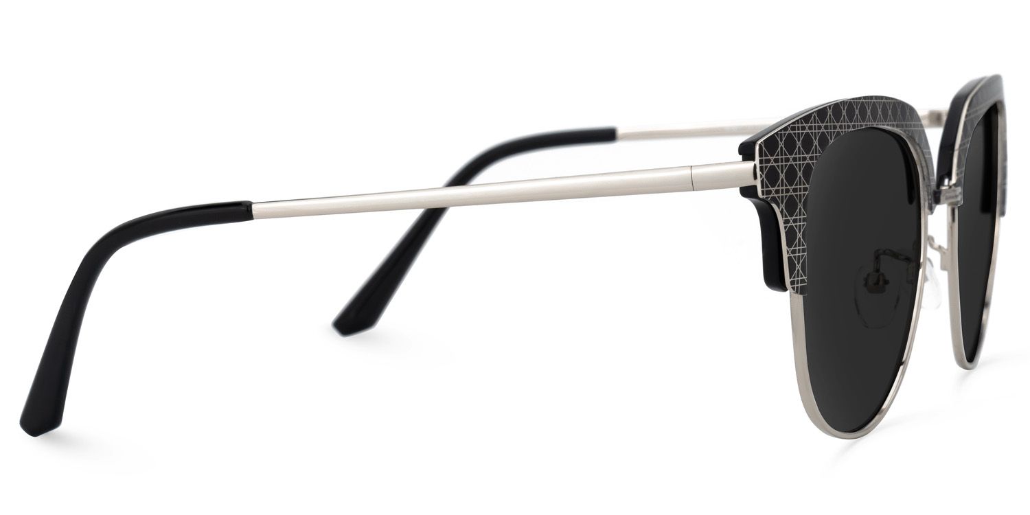 Browline Black Sunglasses | Vooglam.com 4