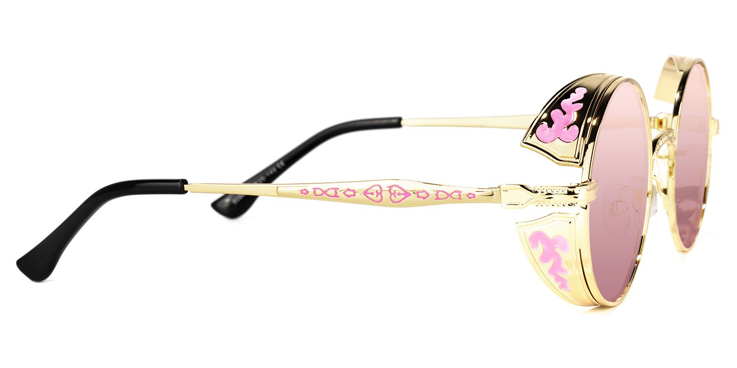 Chic Round Pink Sunglasses│Vooglam Sunglasses Online 4