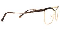 Browline Gold Eyeglasses | Vooglam.com 