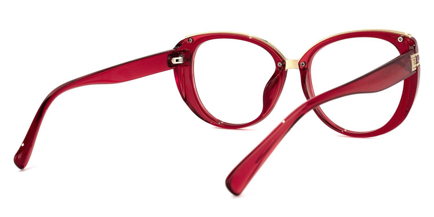 Bessie - Oval Wine/Red Eyeglasses product detail 3