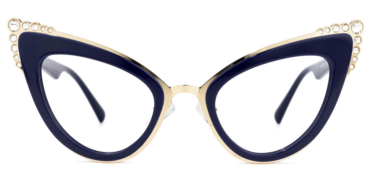 Magdaleno - Cat Eye Blue Eyeglasses | Vooglam Angle View