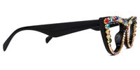 Cathleen - Cat Eye Black Glitter Eyeglasses | Vooglam 