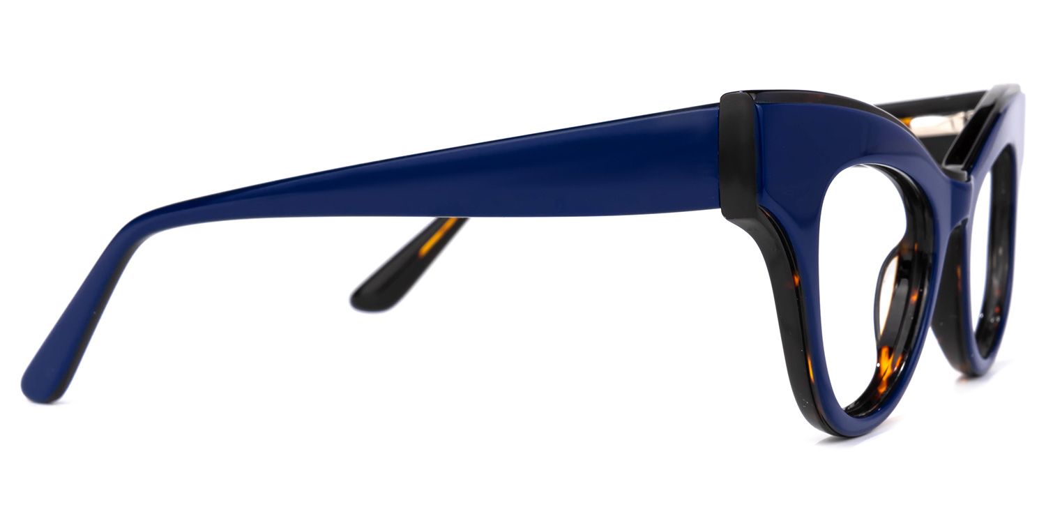 Bostick - Cat Eye Blue Eyeglasses | Vooglam 4