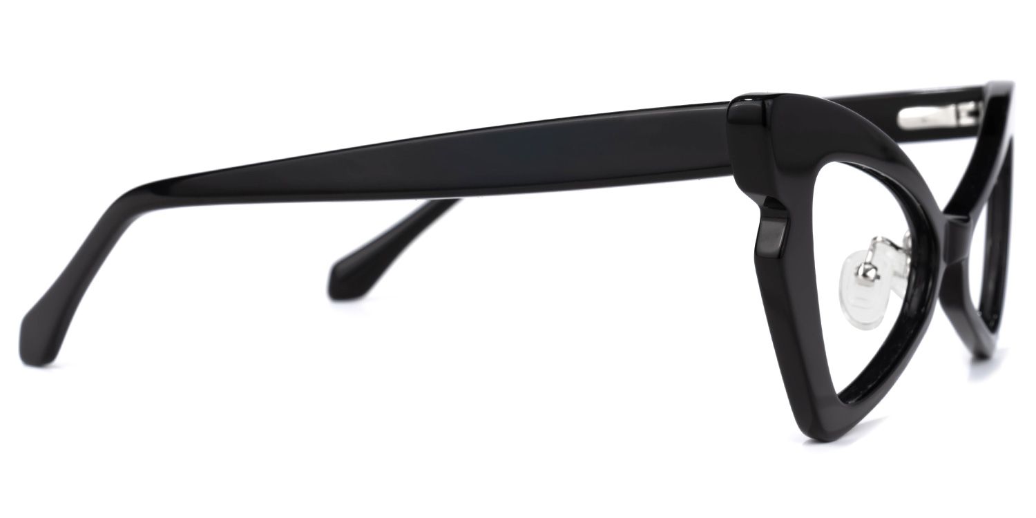 Immy - Geometric Black Eyeglasses | Vooglam 4