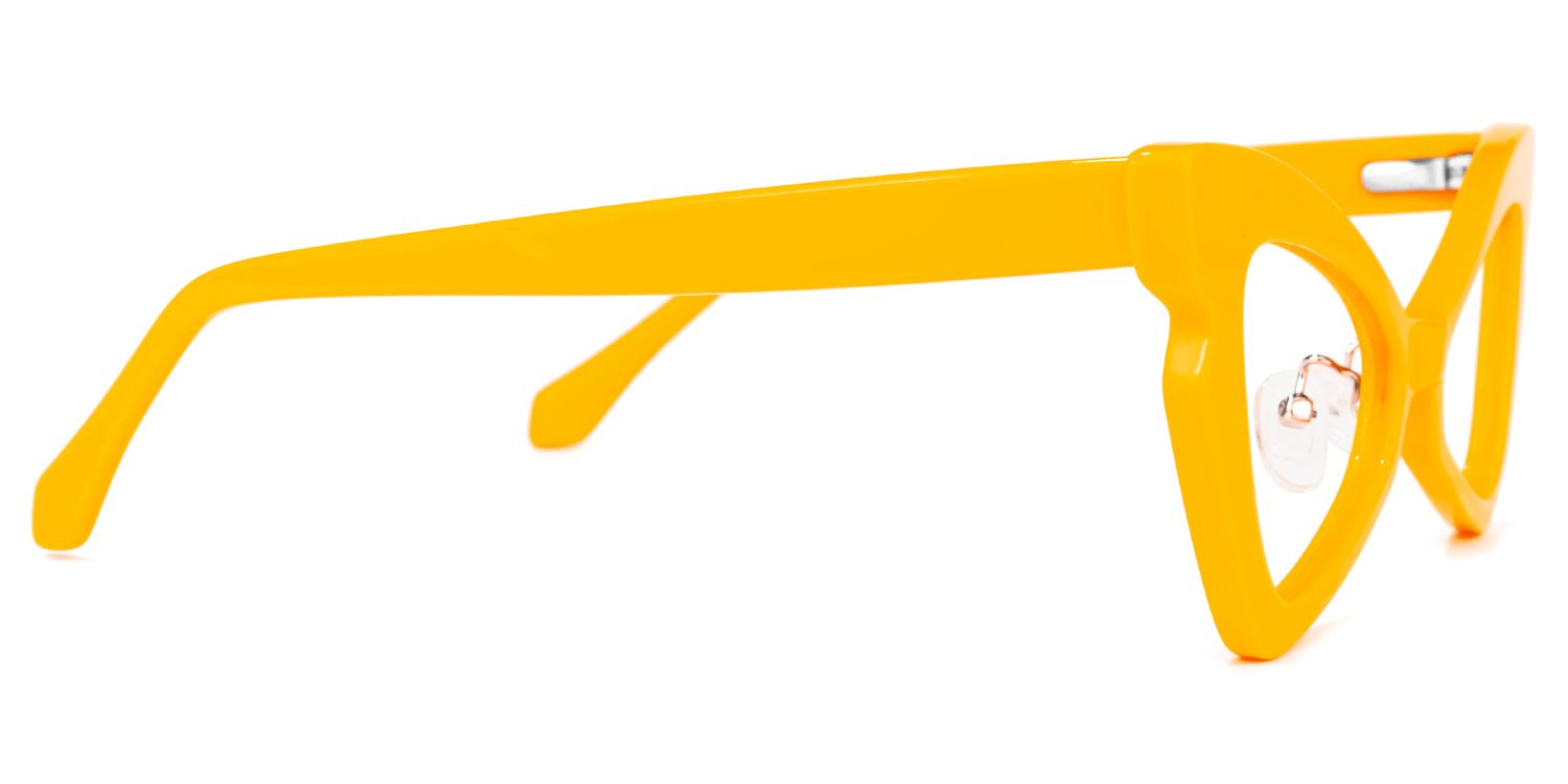 Immy - Geometric Yellow Eyeglasses | Vooglam 4