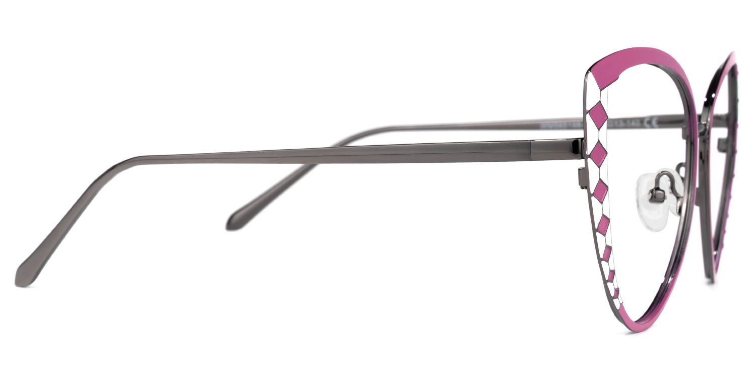 Tristan - Geometric Pink Eyeglasses | Vooglam 4