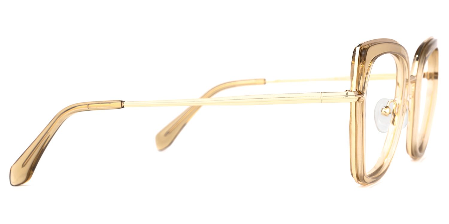Lobato - Square Brown Eyeglasses | Vooglam 4