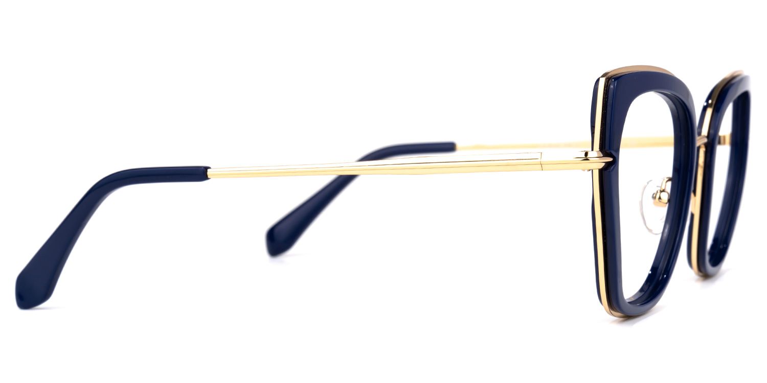 Lobato - Square Blue Eyeglasses | Vooglam 4