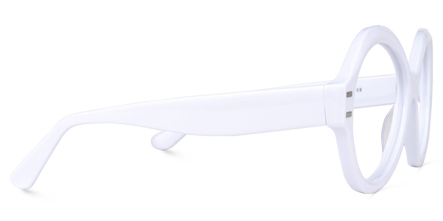 Round White Eyeglasses | Vooglam.com 4