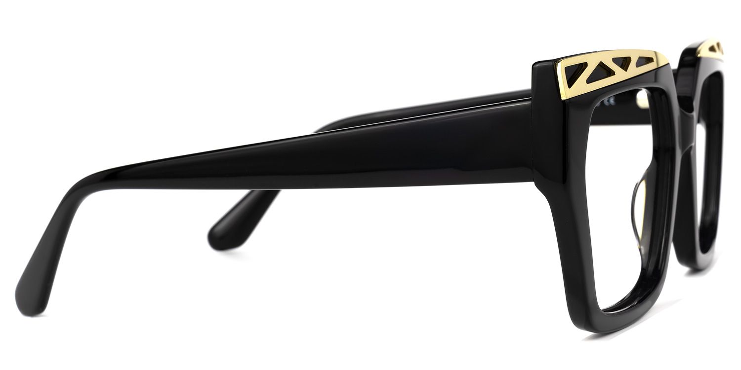 Fabianne - Square Black Eyeglasses | Vooglam 4