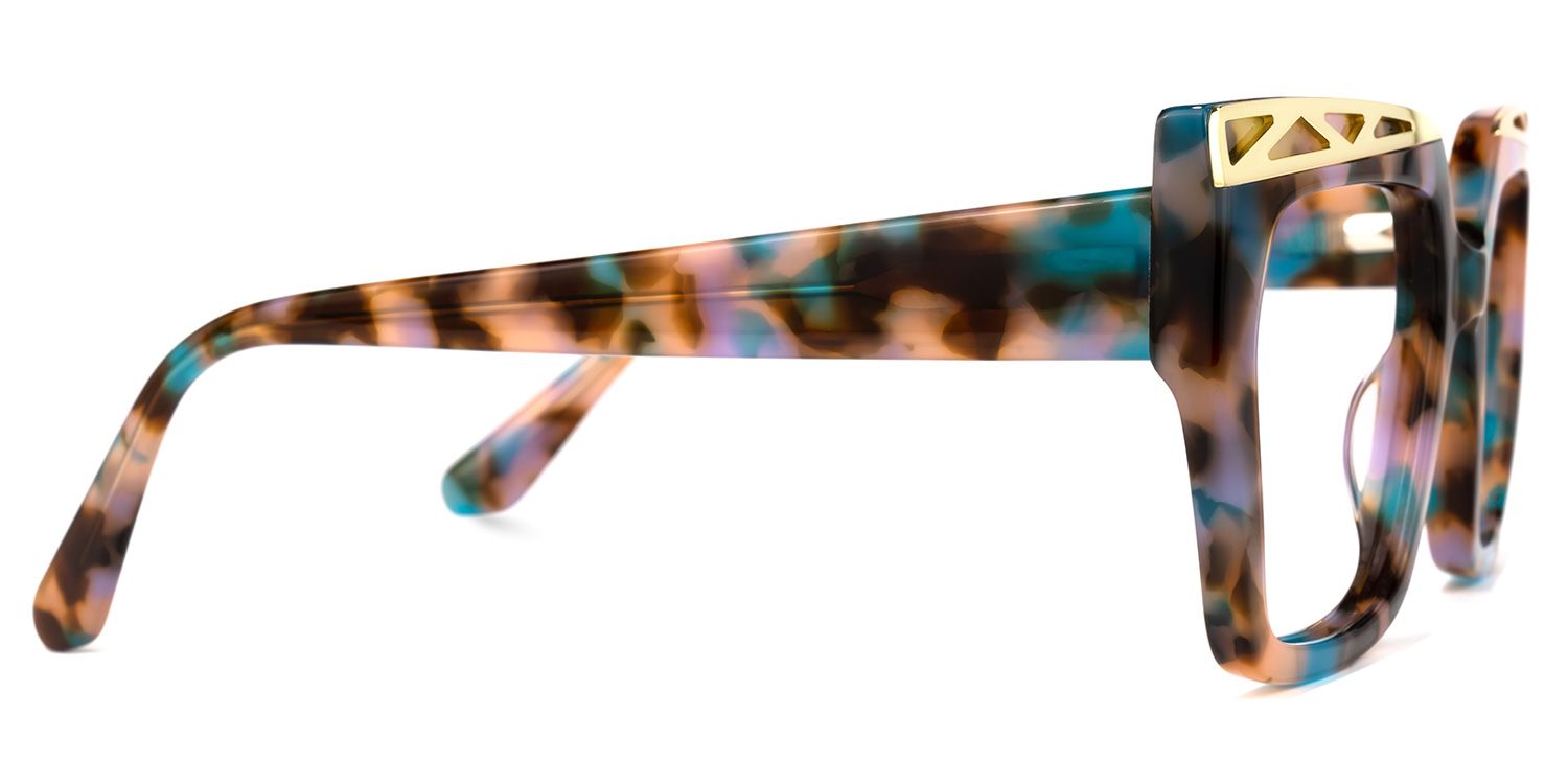 Fabianne - Square Floral Eyeglasses | Vooglam 4