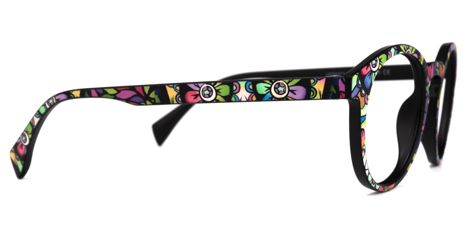 Minnie - Round Floral Eyeglasses│Vooglam 4