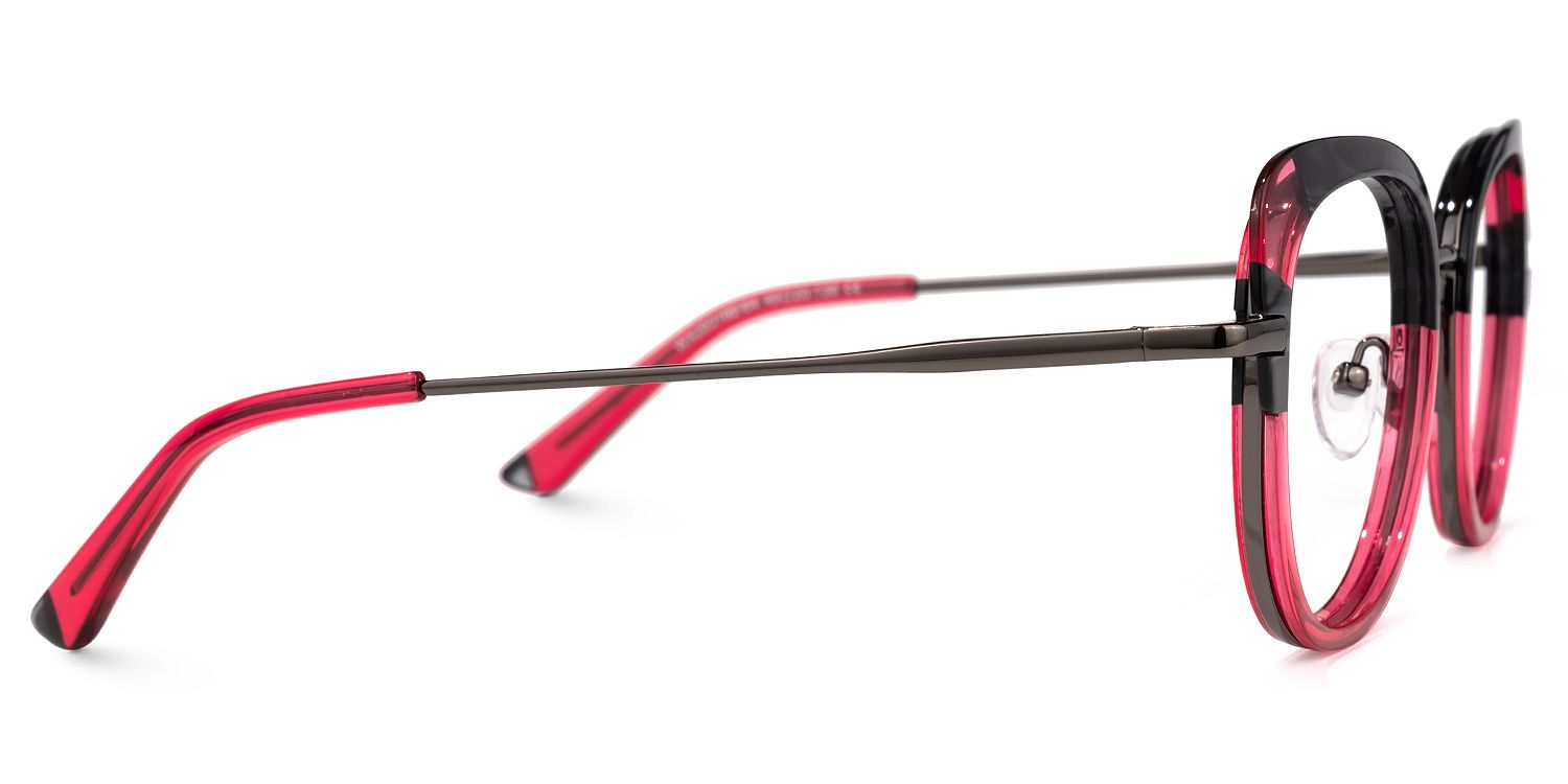 Sherrod - Round Red Eyeglasses | Vooglam 4