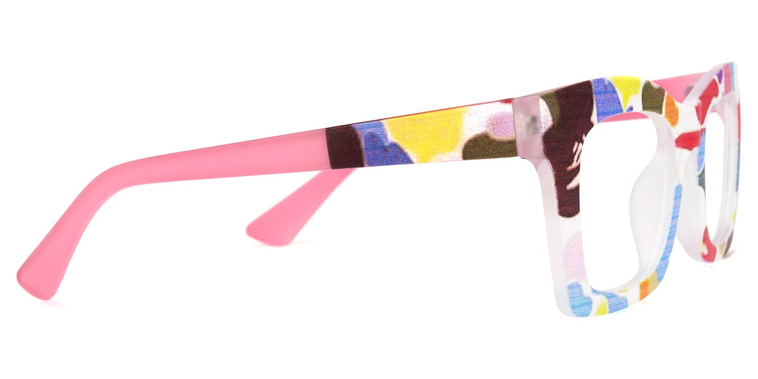 Lourido - Rectangle Multicolor Eyeglasses | Vooglam 4
