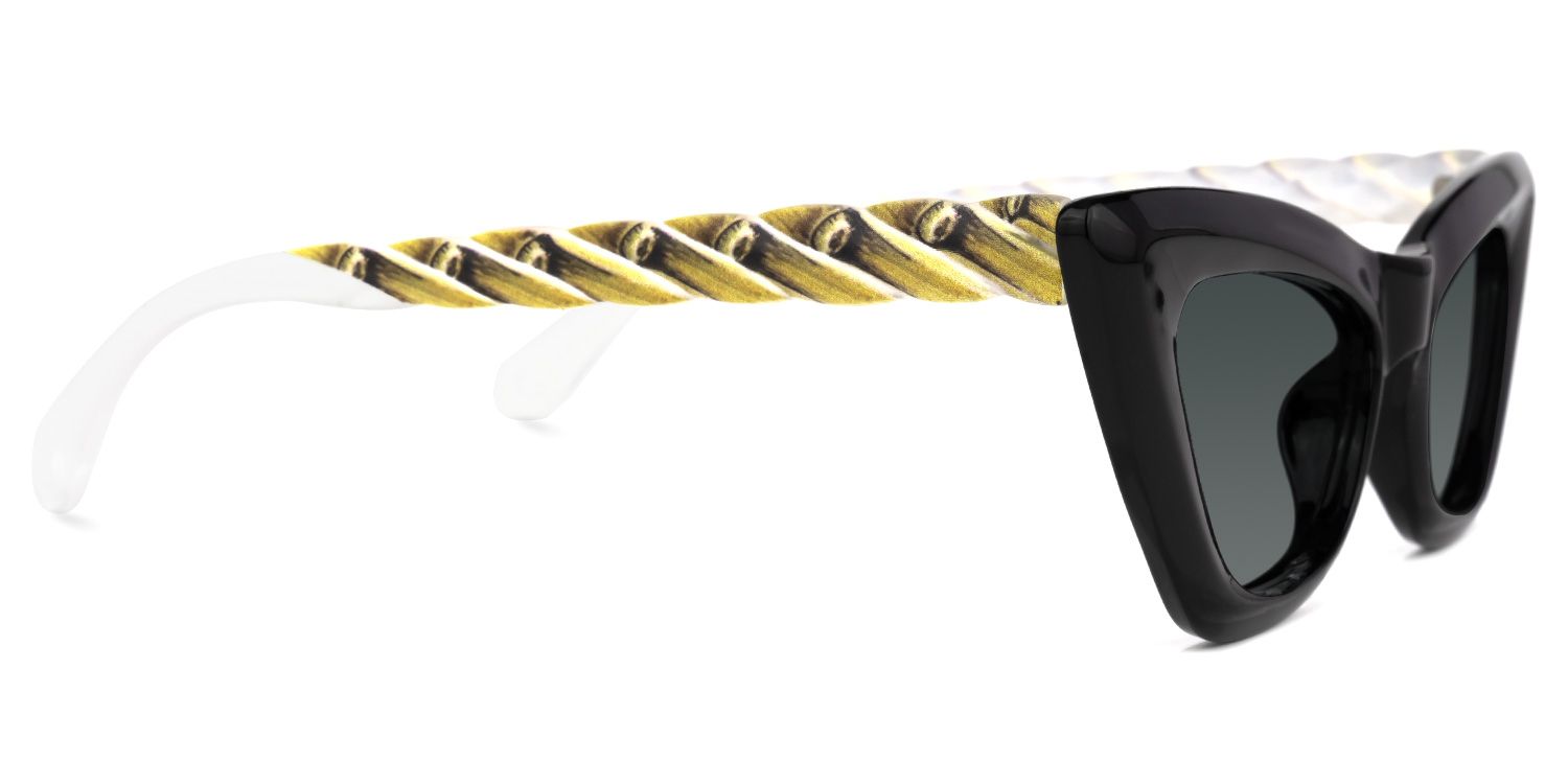 Jeanette - Cat Eye Black Sunglasses | Vooglam 4