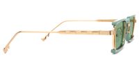 Sevilla - Rectangle Green Sunglasses | Vooglam 