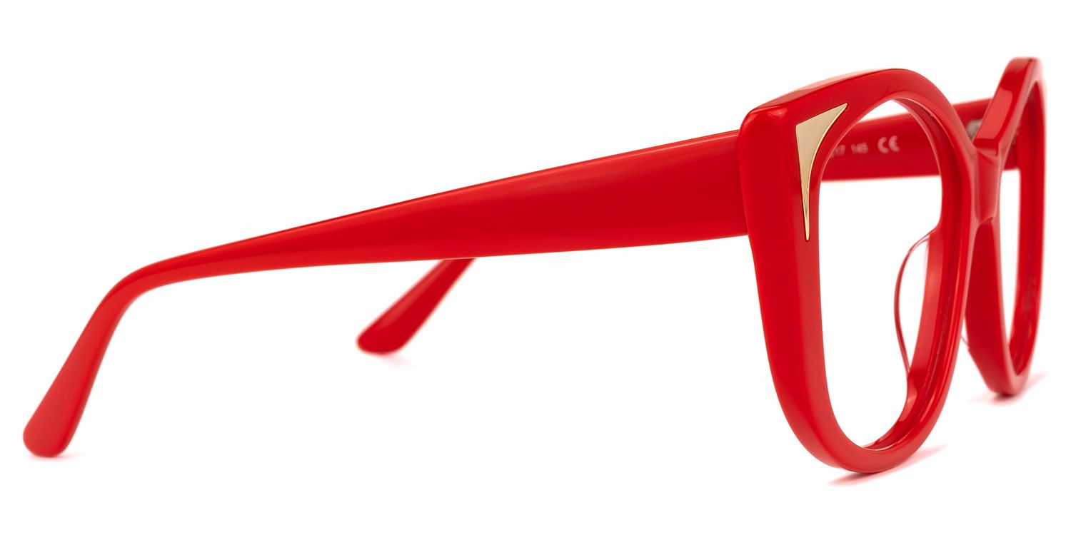 Galeana - Cat Eye Red Eyeglasses | Vooglam 4