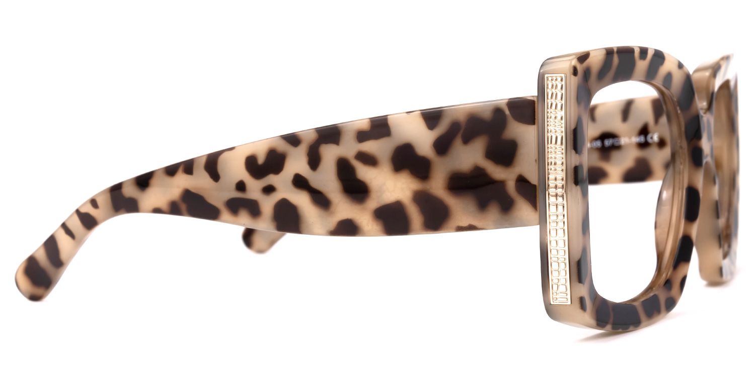 Borislav - Bold Animal Print Square Frame Glasses | Vooglam 4