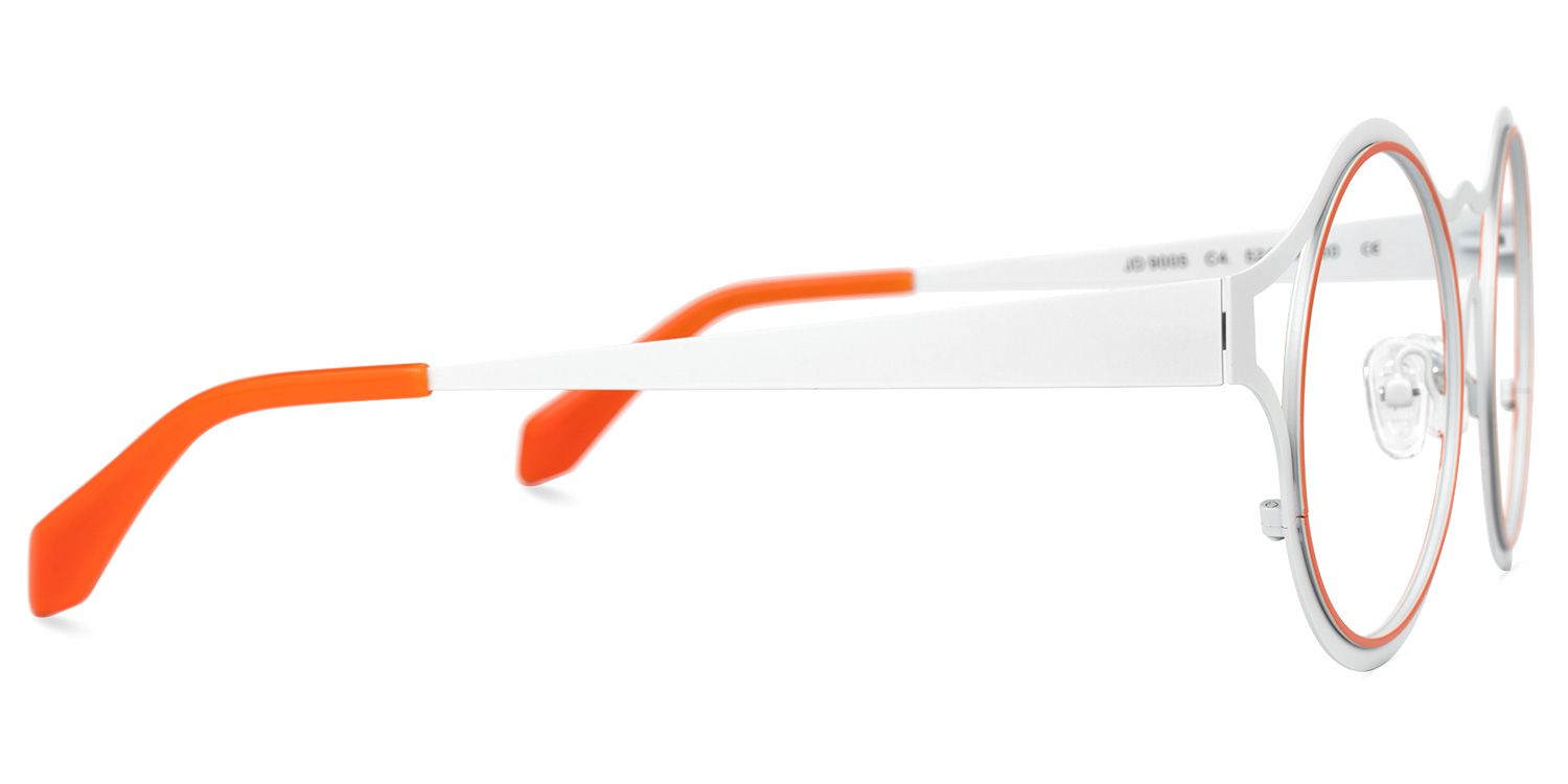 Ailin - Round White Eyeglasses | Vooglam 4