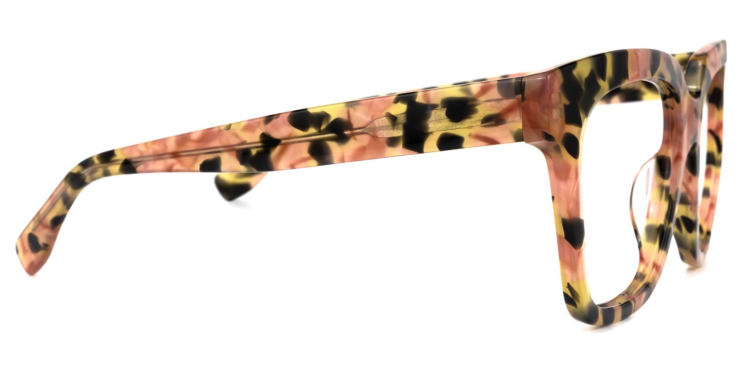 Martha - Square Floral Eyeglasses | Vooglam 4