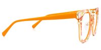 Aguilera - Square Orange Eyeglasses | Vooglam 