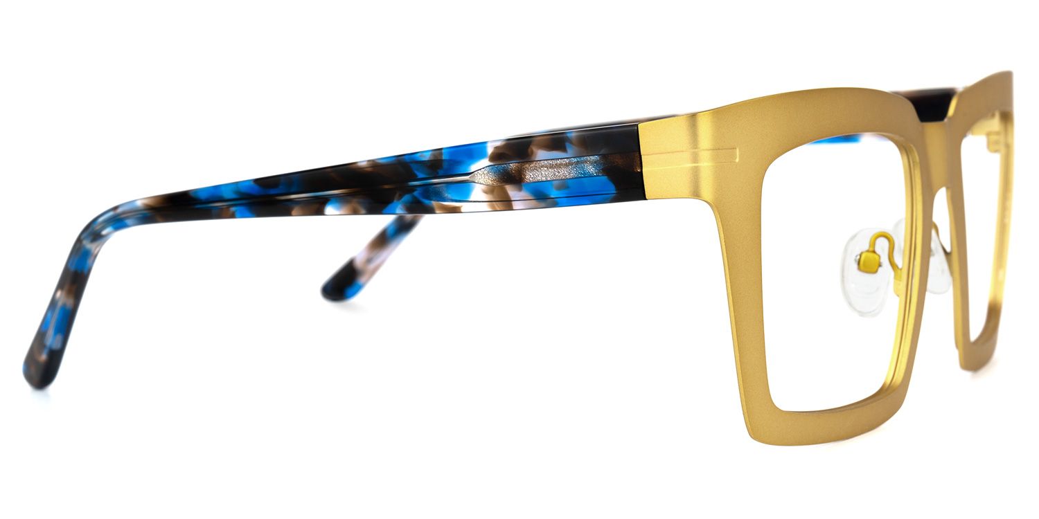 Arnal - Rectangle Gold Eyeglasses | Vooglam 4