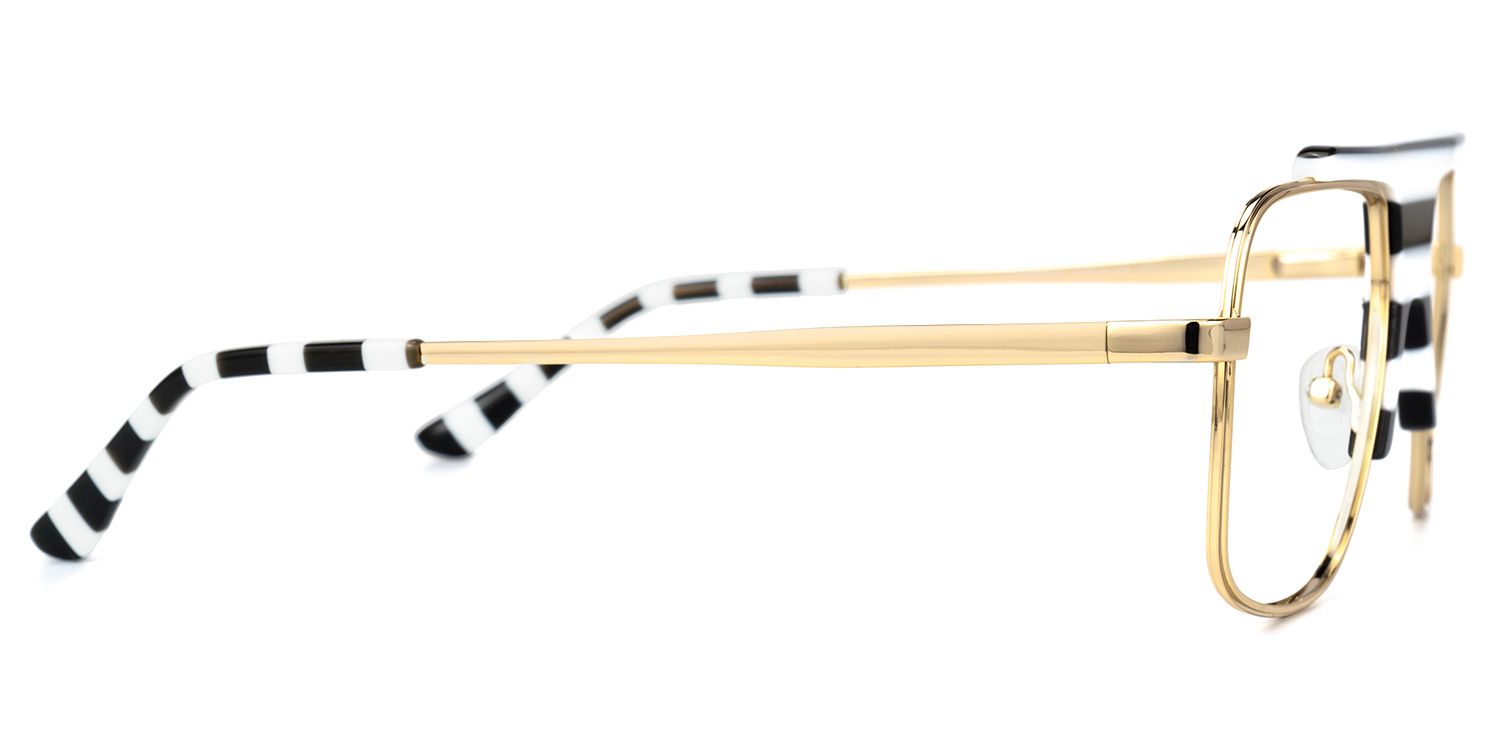 Frazier - Aviator Black/White Eyeglasses | Vooglam 4