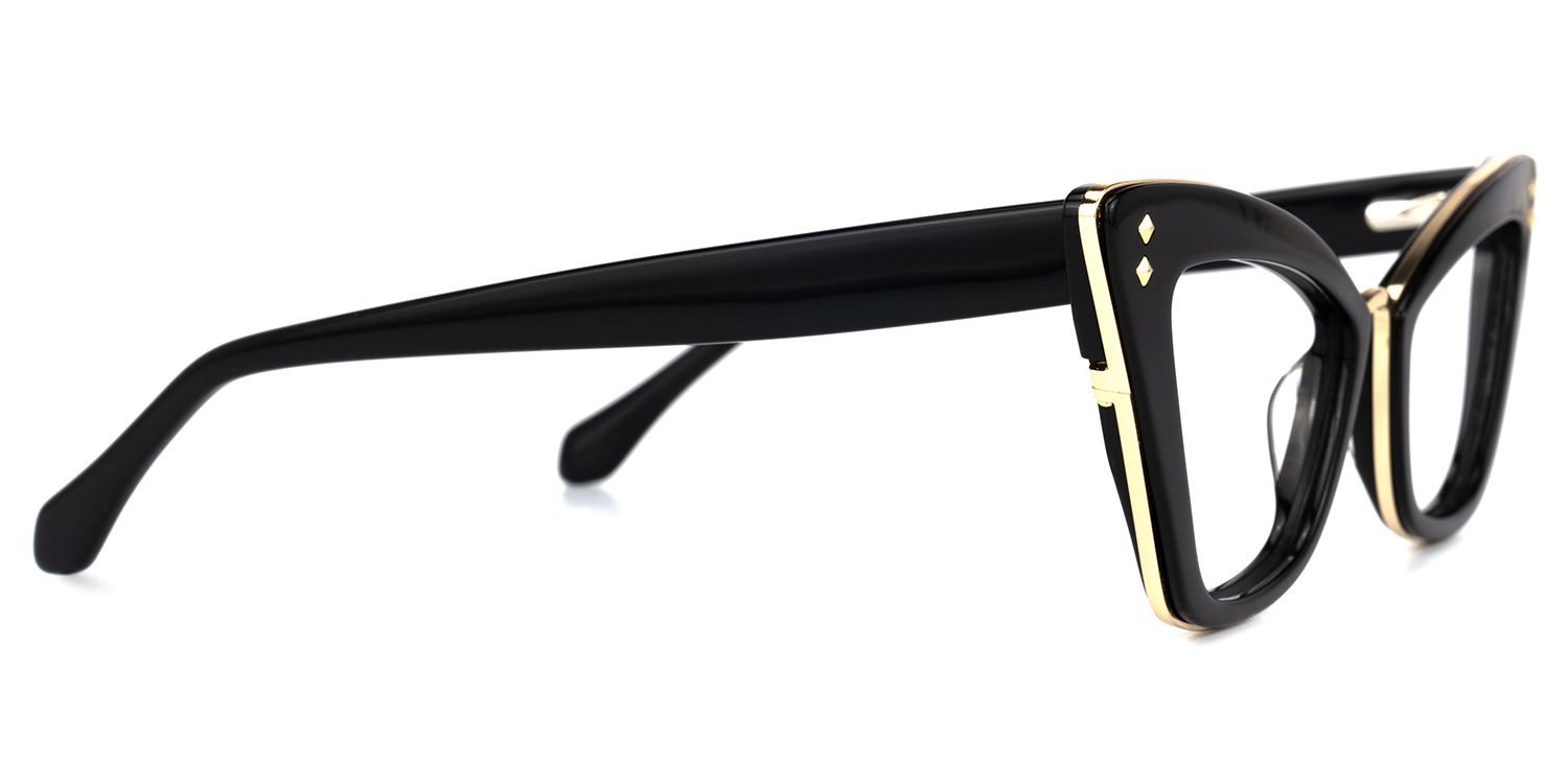 Ferreira - Cat Eye Black Eyeglasses | Vooglam 4