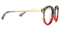 Vianney - Round Red Two-tone Eyeglasses | Vooglam 