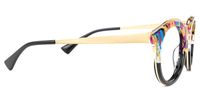 Vianney - Round Black Two-tone Eyeglasses | Vooglam 