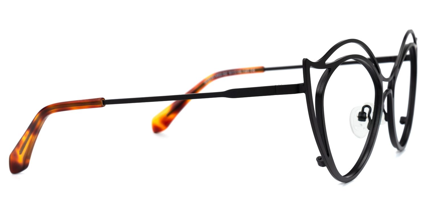 Hilleary - Geometric Black Eyeglasses | Vooglam 4