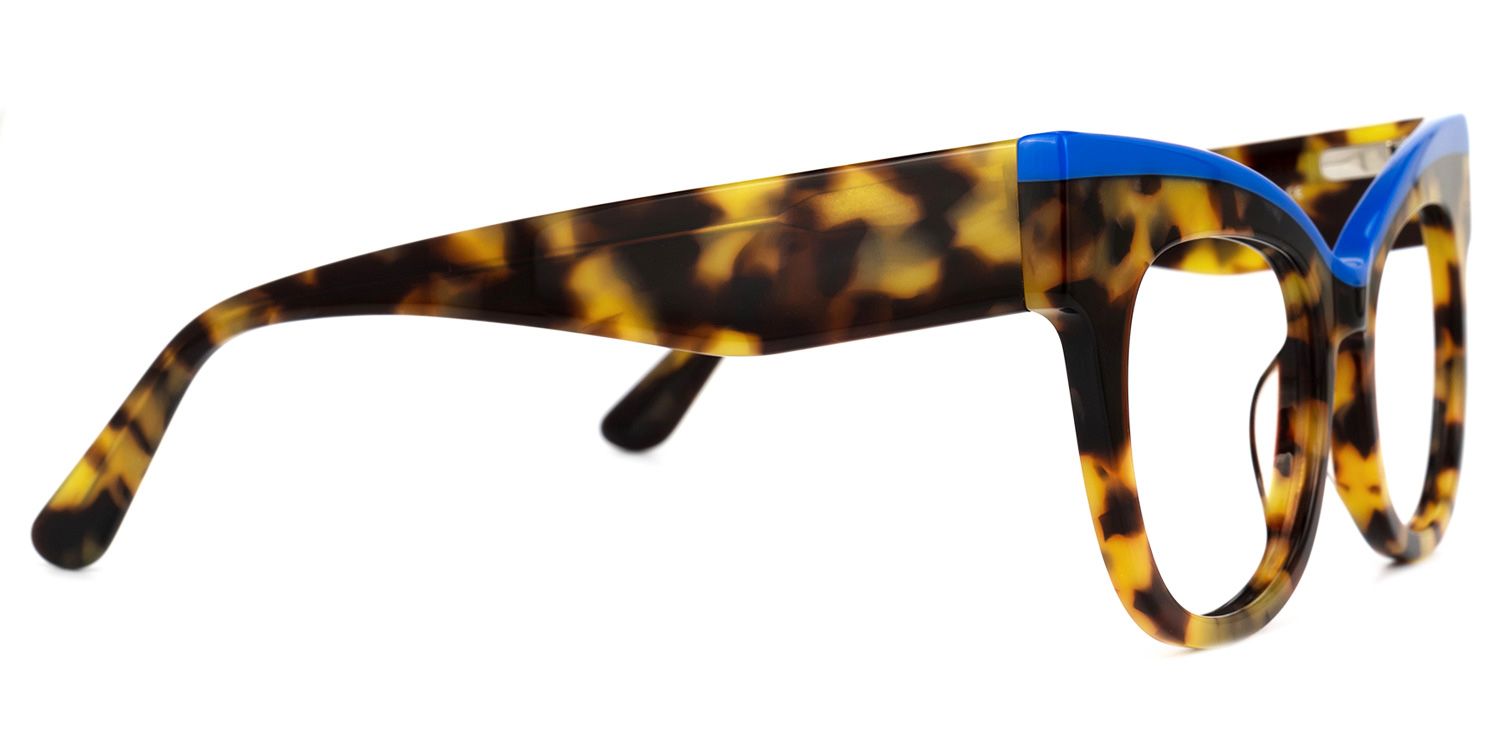 Rudell - Browline Yellow/Tortoise Eyeglasses by Vooglam - Product View 4