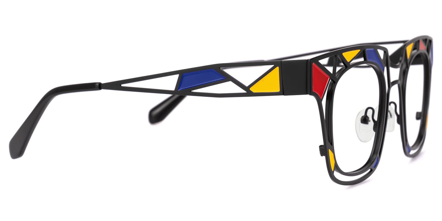 Mondrian - Art Inspired Square Glasses | Vooglam 4