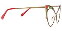Idaliz - Cat Eye Gold Eyeglasses | Vooglam 