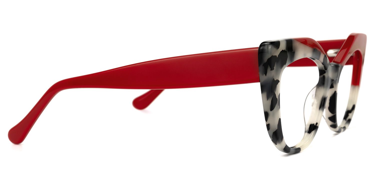 Marian - Geometric Red Eyeglasses | Vooglam 4