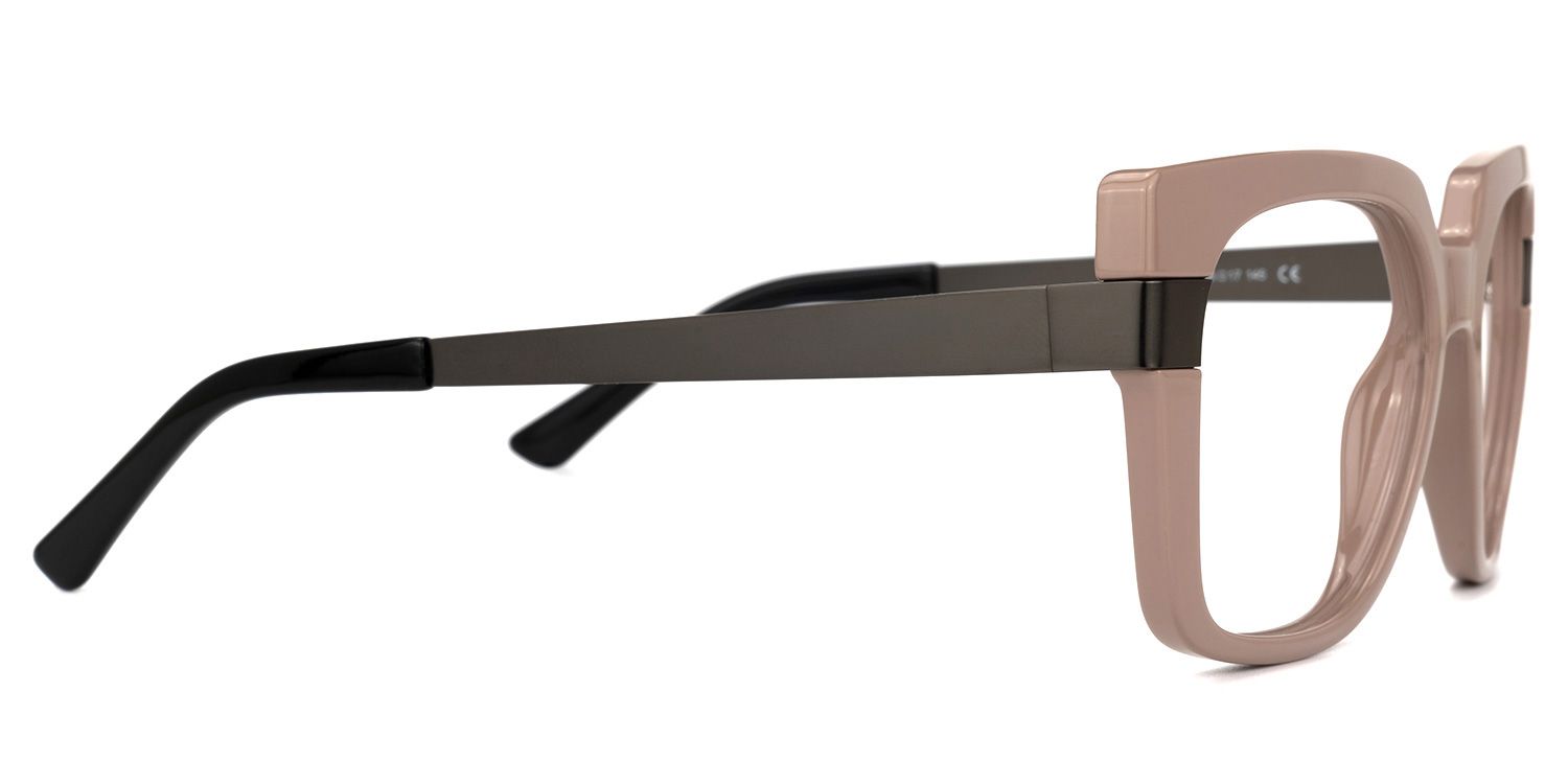 Abeni - Square Brown Eyeglasses | Vooglam 4