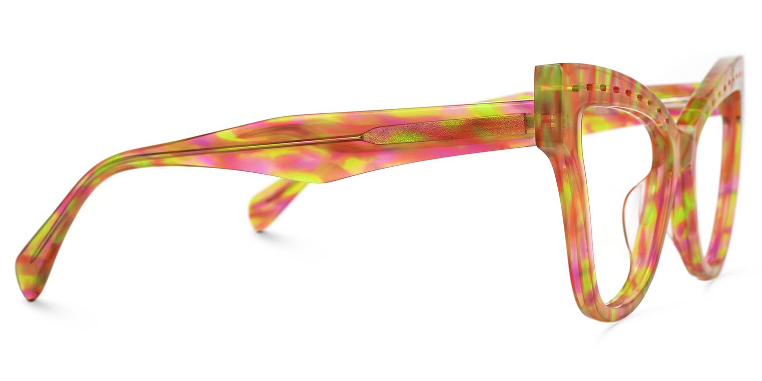Adamaris - Cat Eye Red/Floral Eyeglasses | Vooglam 4