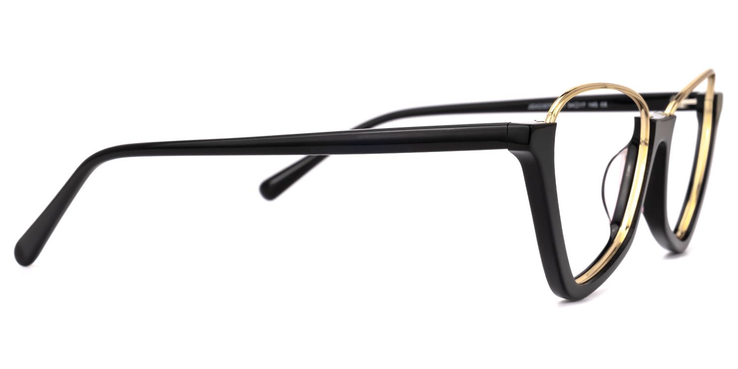 Adelio - Geometric Black Eyeglasses | Vooglam 4
