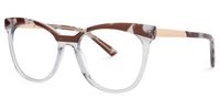 Browline Grey Eyeglasses | Vooglam.com Side View