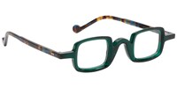 Aurth Rectangle Dark/Green Eyeglasses - 6