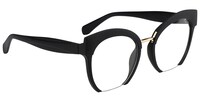 Mercedes Browline Black Eyeglasses - 6