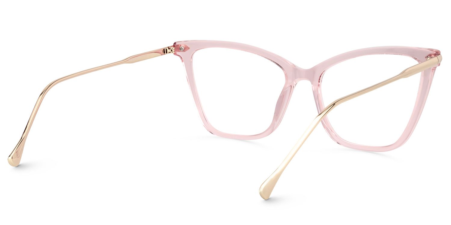 Cat Eye Pink Glasses FX0206-03 | Vooglam Optical Glasses Side View