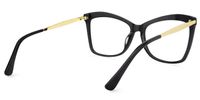 Libby - Butterfly Black Eyeglasses | Vooglam Side View
