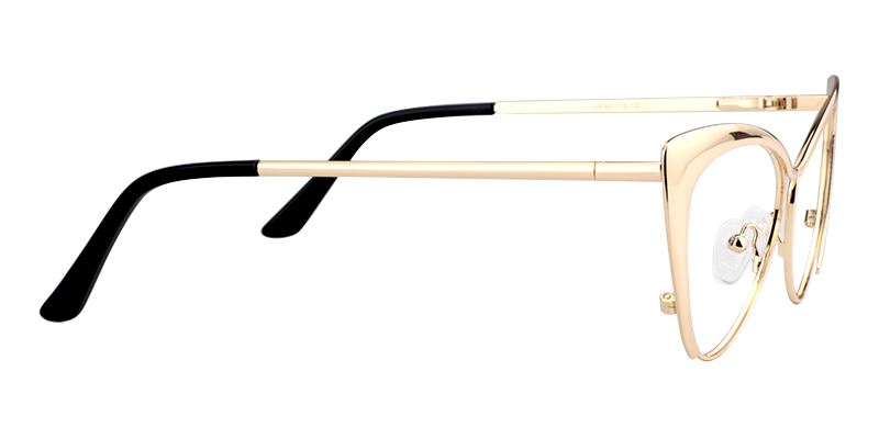 Annabelle - Elegant Gold Cat Eye Vintage Glasses | Vooglam 4