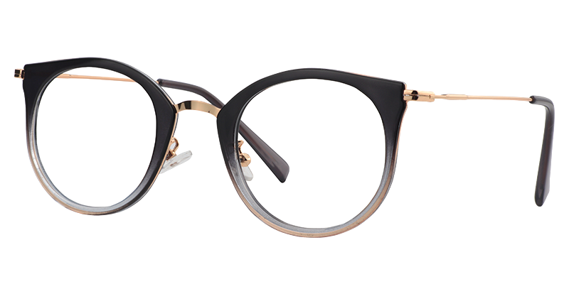 Viola Cat Eye Black Glasses Side View