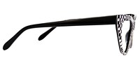 Madeline - Cat Eye Black White Pattern Glasses - 4