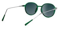 Round Dark/Green Sunglasses | Vooglam.com Side View