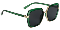 Oversized Geometric Dark/Green Sunglasses│Vooglam Sunglasses Online 