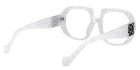 Geometric White Eyeglasses | Vooglam.com Side View