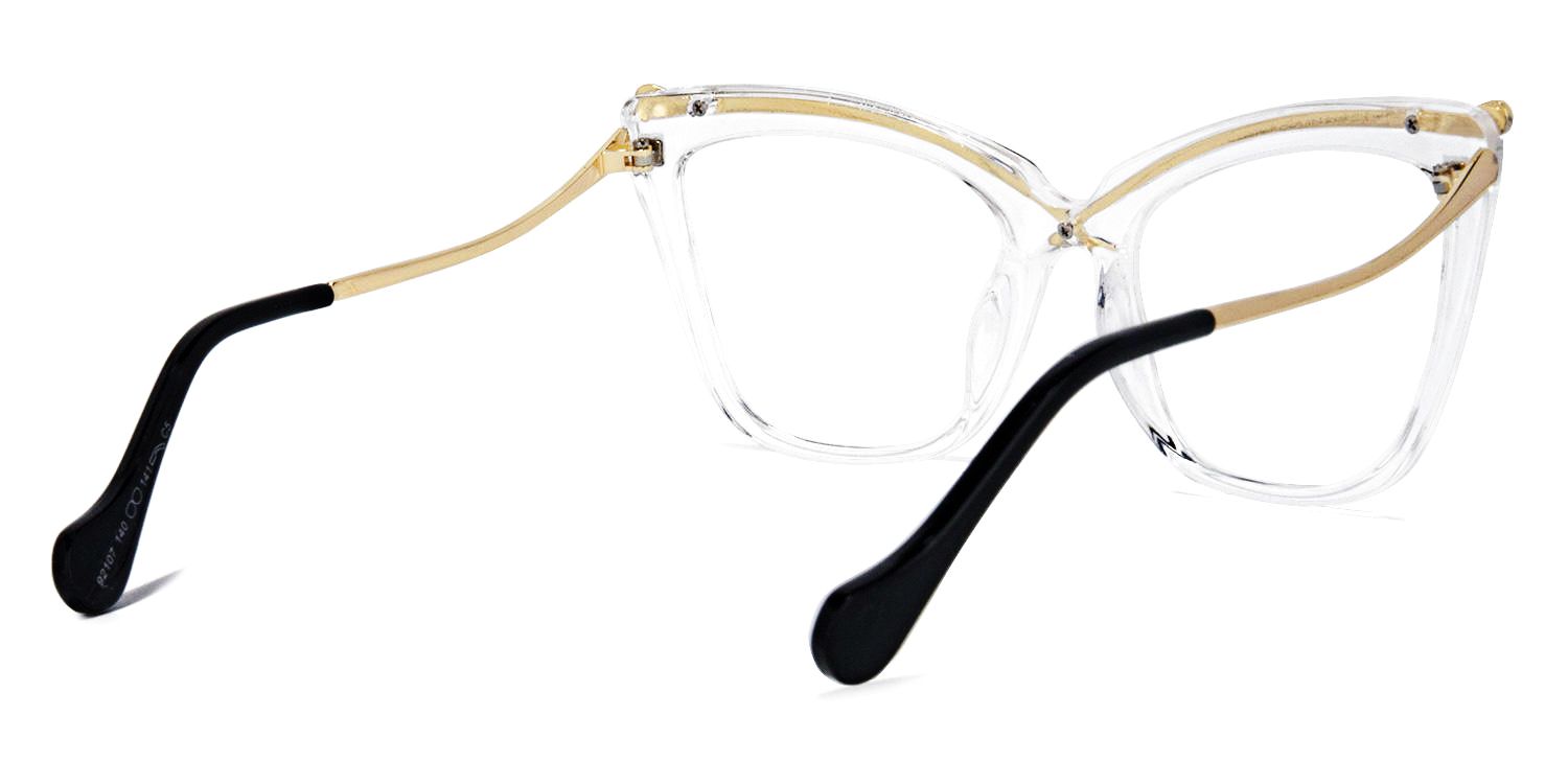 Cat Eye Crystal Eyeglasses | Vooglam.com Side View